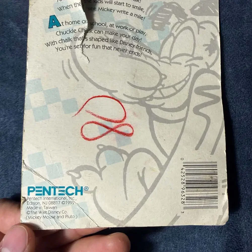 Vintage 1992 Pentech Chuckle Chalk 3 Disney Sidewalk Chalk Set